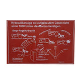 Plus Aufkleber für Hydraulik